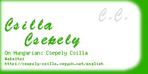 csilla csepely business card